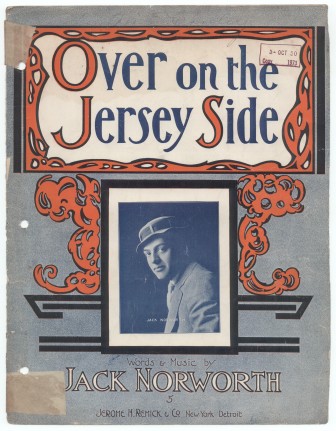 The sheet music to "Over on the Jersey Side."