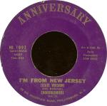 A vinyl single of Red Mascara's "I'm From New Jersey," as recorded by the Chordblenders.