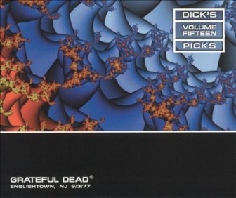 The cover of the 15th installment in the Grateful Dead's "Dick's Picks" series of concert recordings, documenting their Sept. 3, 1977 show at Raceway Park in Englishtown.