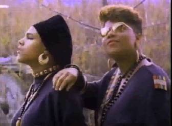 Queen Latifah, right, and Monie Love in the video for 