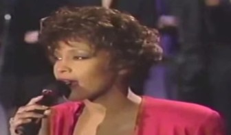 Whitney Houston performs "Do You Hear What I Hear?" on "The Tonight Show" in 1990.