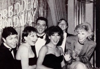 Producer John Freedson, center, with Joan Rivers, far right, and others, in the late '80s.
