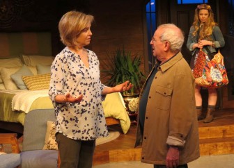 From left,  Jill Eikenberry, Michael Tucker and Pheonix Vaughn co-star in "The M Spot," which is at New Jersey Repertory Theatre in Long Branch through Marcdh 29.