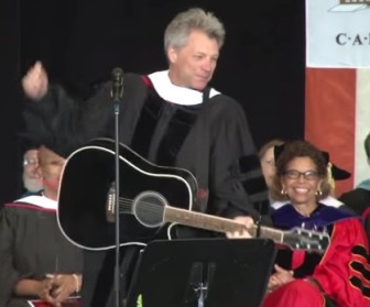 Jon Bon Jovi at today's Rutgers-Camden commencement ceremony.