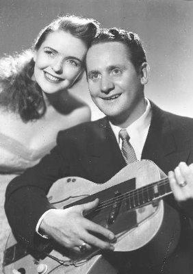Mary Ford and Les Paul, in a vintage publicity photo.