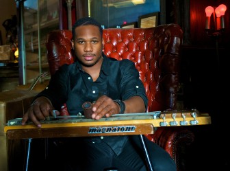 Robert Randolph with his pedal steel guitar.