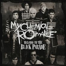 The cover of the My Chemical Romance single, "Welcome to the Black Parade."