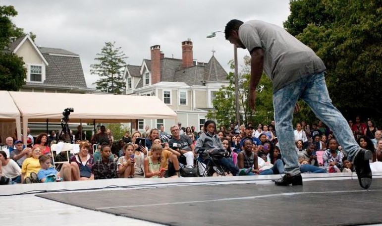 Maurice Chestnut performs at Saturday's "Dance on the Lawn" festival in Montclair.
