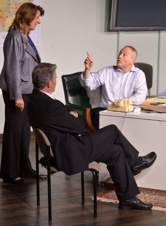 From left, Meridith Johnson, Tom Morrissey and Jonathan Fishman in "Spin."