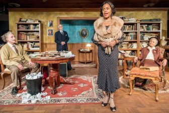 From left, Joel Leffert, Mitch Greenberg, Erika LaVonn and Lizan Mitchell in "My Lord, What a Night."