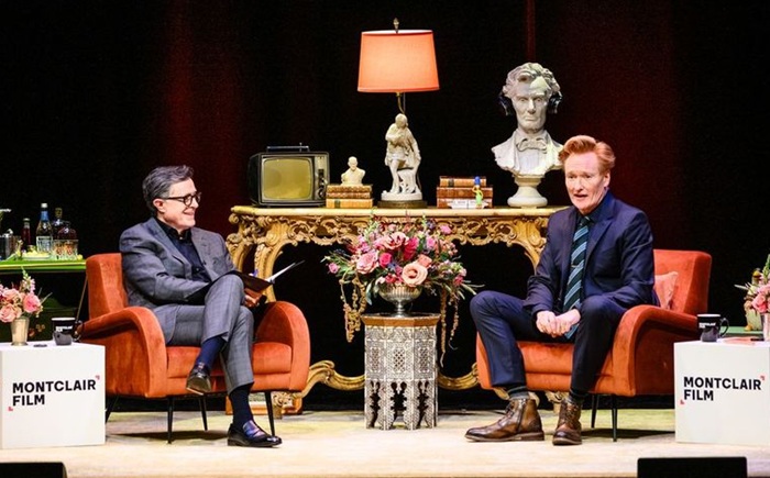 Conan O'Brien and Stephen Colbert talk about talk shows -- and life -- at benefit for Montclair Film