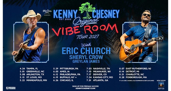 Kenny Chesney, Eric Church, Sheryl Crow will perform at MetLife